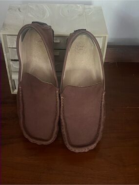 Zeazoo barefoot driving Brown Leather Slip-On Loafers